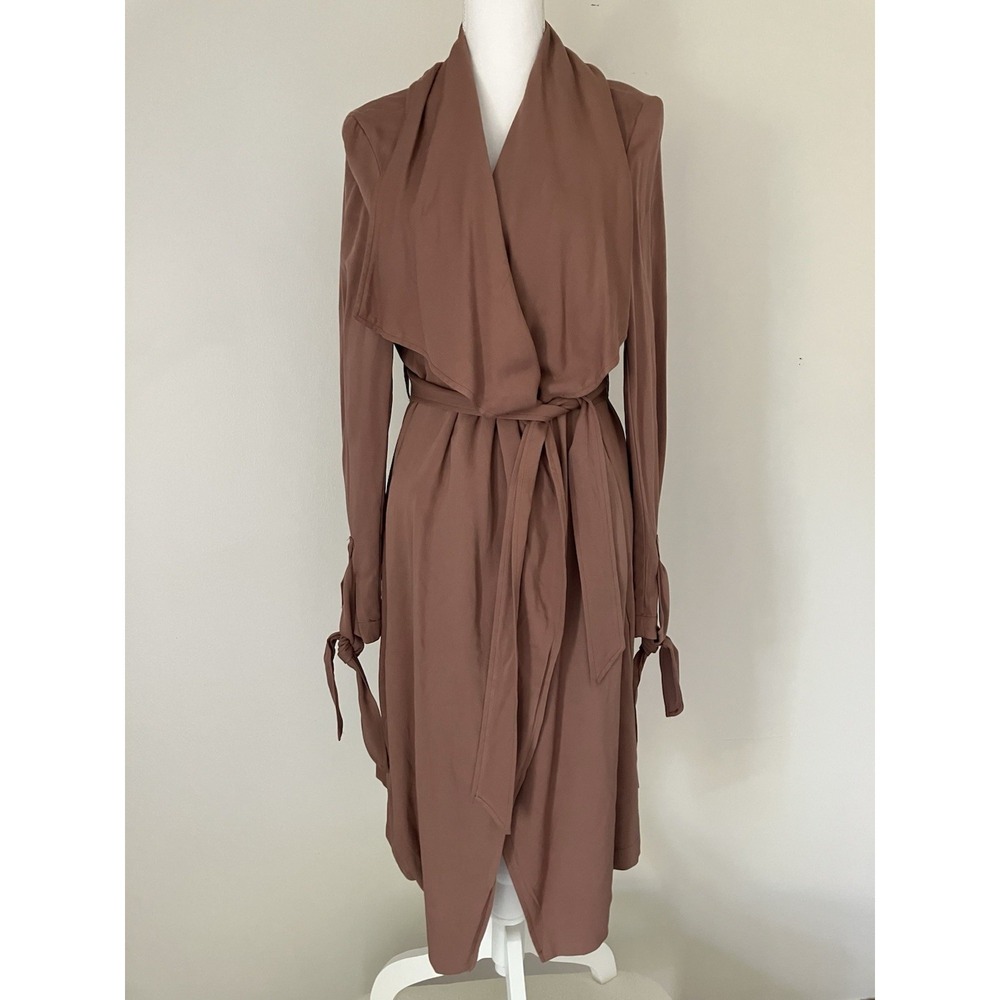 Thread & Supply Trench Duster Jacket Size Large In Mocha City Chic